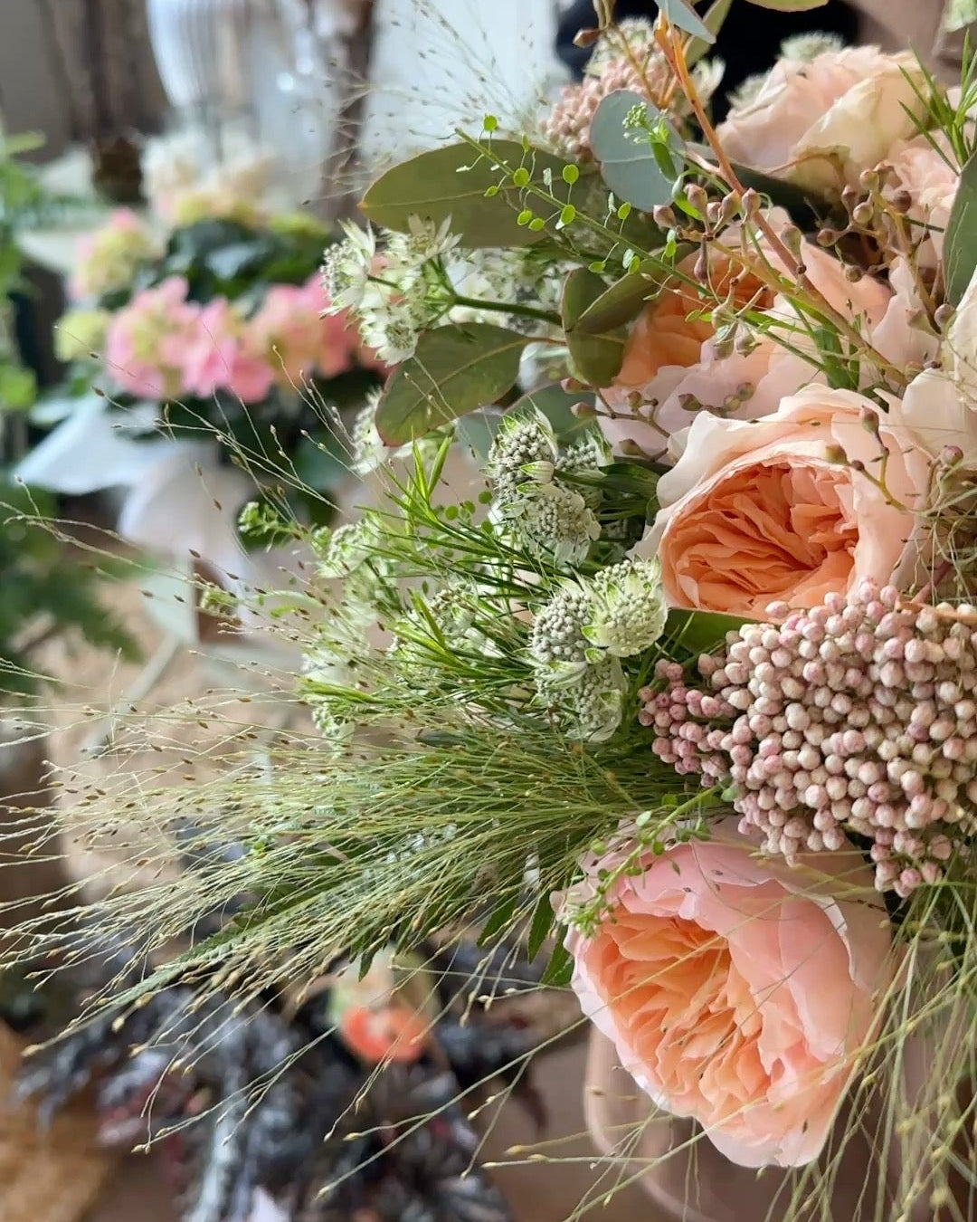 Bouquet de rosas de jardín